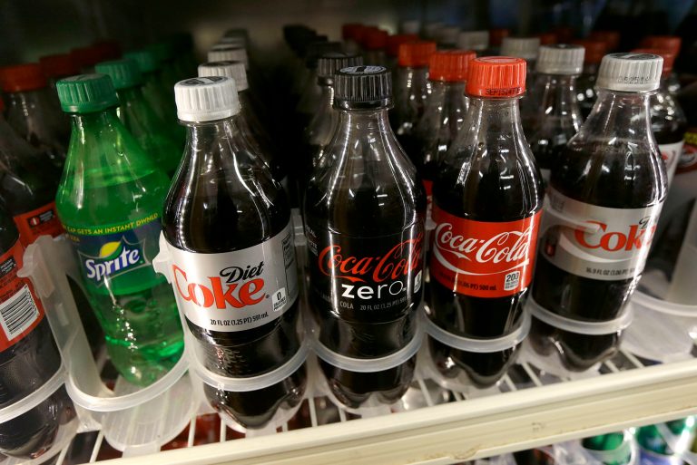 A shelf of soft drinks are shown in a refrigerator at K & D Market in San Francisco, Wednesday, Oct. 1, 2014. A tax on sodas and other sugar-laden drinks that voters and courts in other parts of the country have rejected is on the November ballots in San Francisco and Berkeley, two cities that have been open to such social-engineering initiatives in the past. (AP Photo/Jeff Chiu)