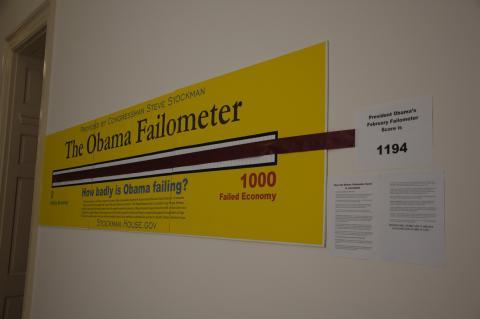 Stockman’s Obama Failometer gets taken down almost immediately