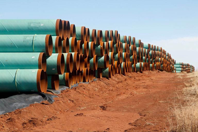 Friday is the fifth anniversary of the Keystone XL project application for approval from the U.S. government to build a pipeline to carry Canadian oil south through the Dakotas, Nebraska, Kansas, Oklahoma and Texas to refineries in the Gulf of Mexico. (AP/Sue Ogrocki)
