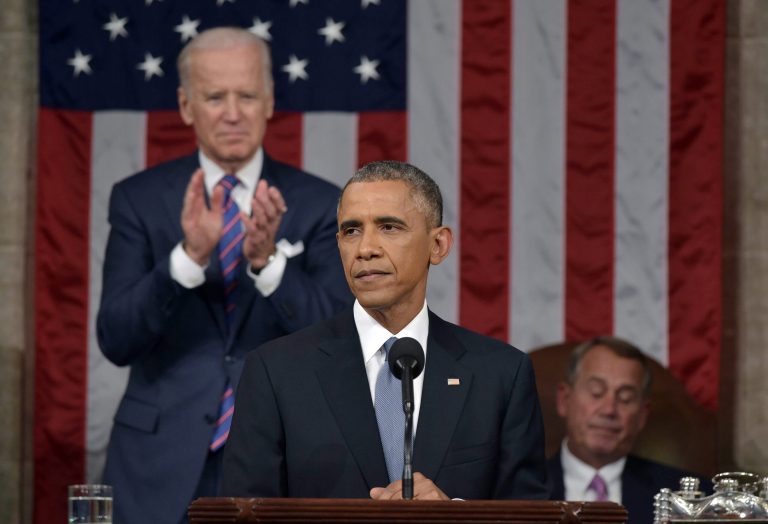 President Obama delivers his State of the Union address to a joint session of Congress on Capitol Hill on Tuesday. (AP/Mandel Ngan, Pool)