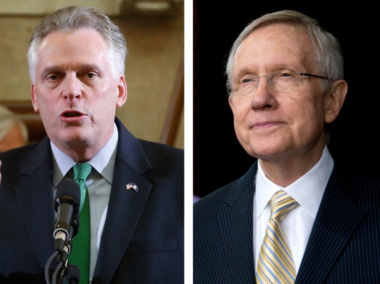 On Thursday, the nonprofit government watchdog Cause of Action called for a review by the Department of Justice's Public Integrity Section of allegations that a top Homeland Security official improperly intervened on behalf of friends and political associates of Reid, Virginia Gov. Terry McAuliffe and Anthony Rodham, brother of former Secretary of State Hillary Clinton. (AP Photos)