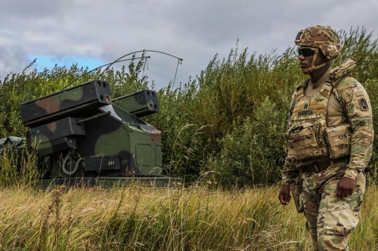 U.S. Army Capt. Waverly Washington helped conceal an Avenger Air Defense System as part of the Tobruq Legacy multinational air defense exercises in Lithuania September 12-27, which practiced integrating old and systems from 10 NATO countries.