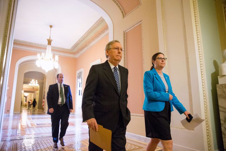 Mitch McConnell endorsed the Iran bill in a floor speech, but noted, 