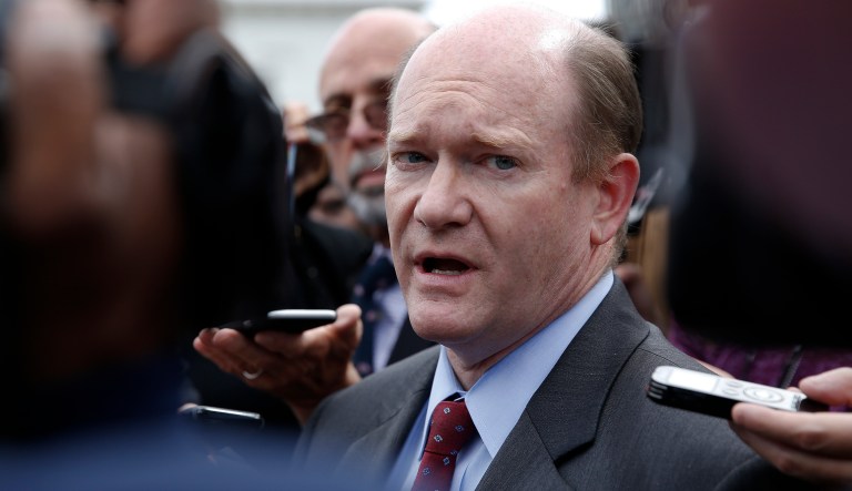 Sen. Chris Coons, D-Del., said investigations should continue and lawmakers should gather all the facts. (AP Photo/Carolyn Kaster)