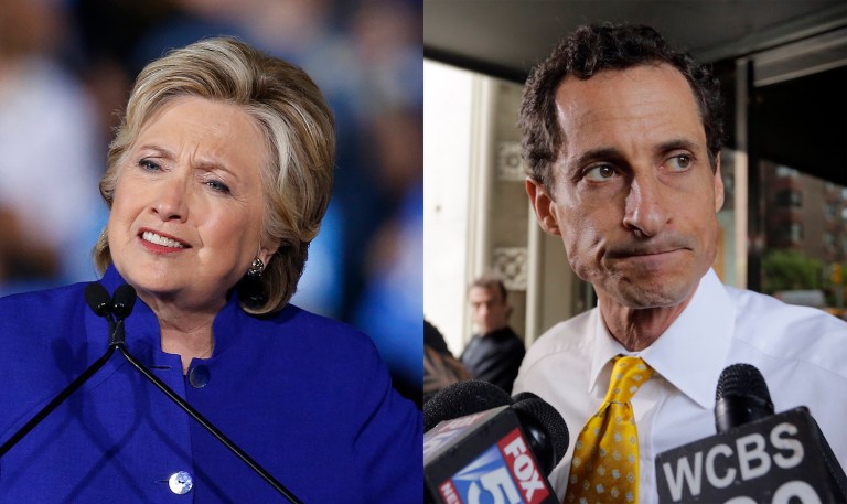 The FBI is sifting through 650,000 messages discovered on the laptop. (AP Photos)