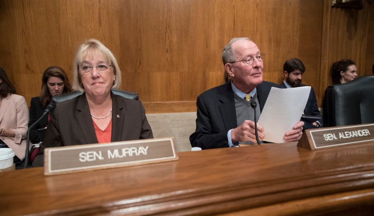 Senators urged passage of a bill on Obamacare as a way to lower premiums. (AP Photo/J. Scott Applewhite)