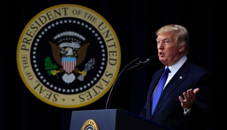 As the 2018 midterm elections loom over the horizon, President Trump has made the decision to align himself with the GOP establishment. (AP Photo/Manuel Balce Ceneta)