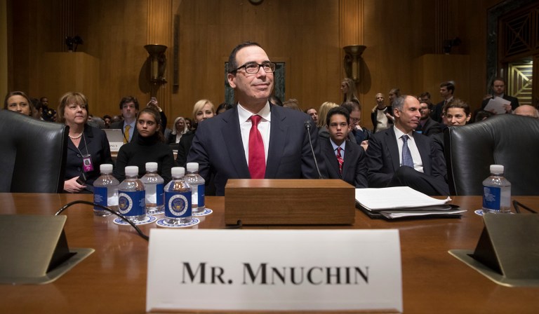 Steven Mnuchin would aim to hire more IRS employees as treasury secretary, he said at his confirmation hearing. (AP Photo/J. Scott Applewhite)