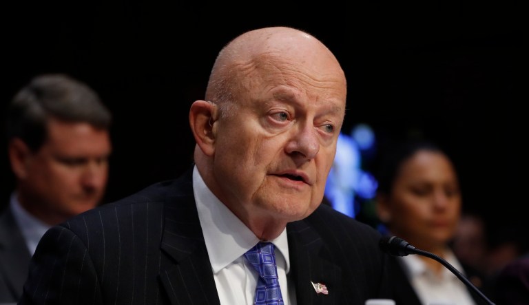 Former National Intelligence Director James Clapper pointed out on CNN Sunday the indictment handed down by special counsel Robert Muller on Friday didn't deal specifically with the involvement of the Russian government or the finances of the Trump Organization. (AP Photo/Pablo Martinez Monsivais)