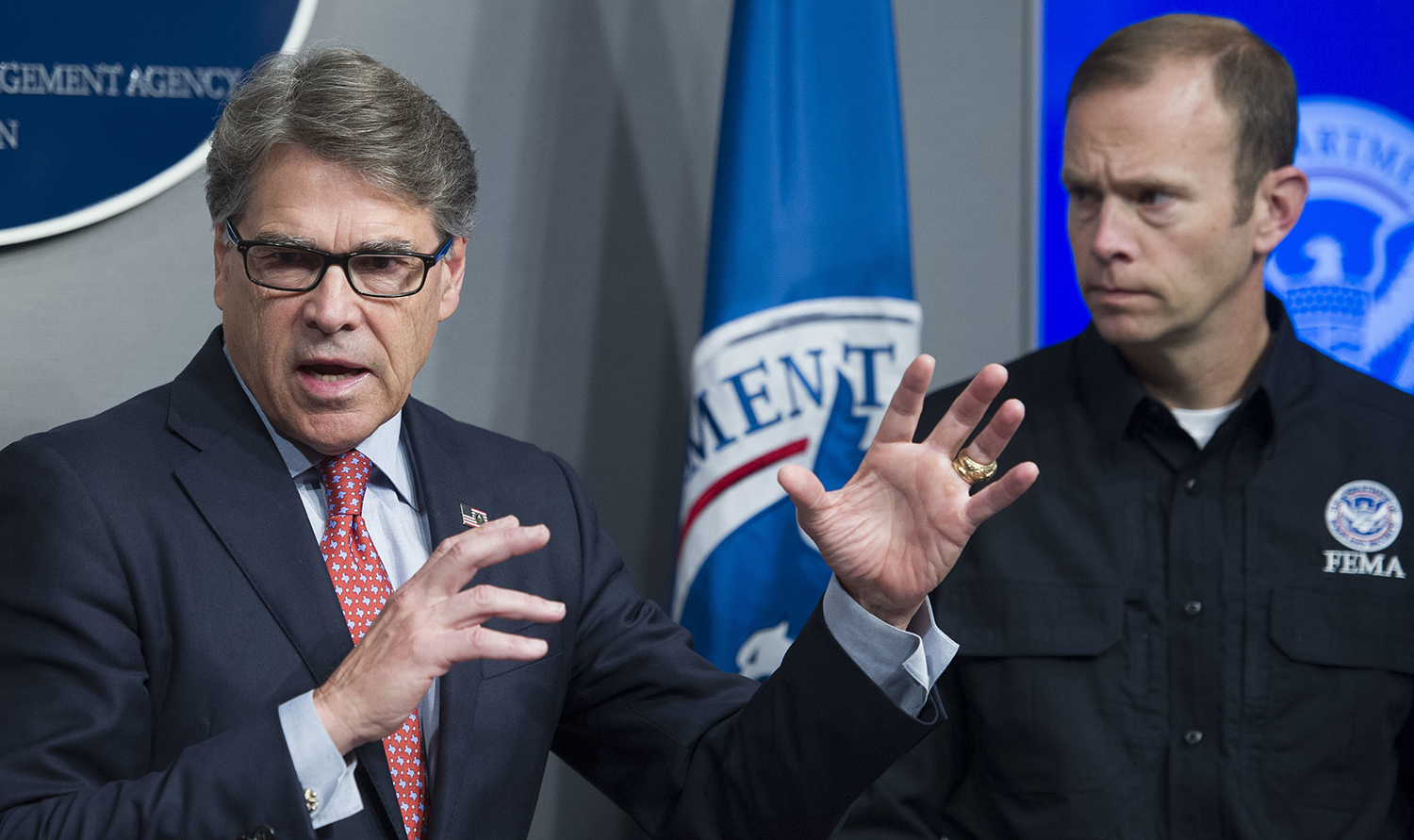 Rick Perry tells climate hecklers the oil industry is ‘saving lives’