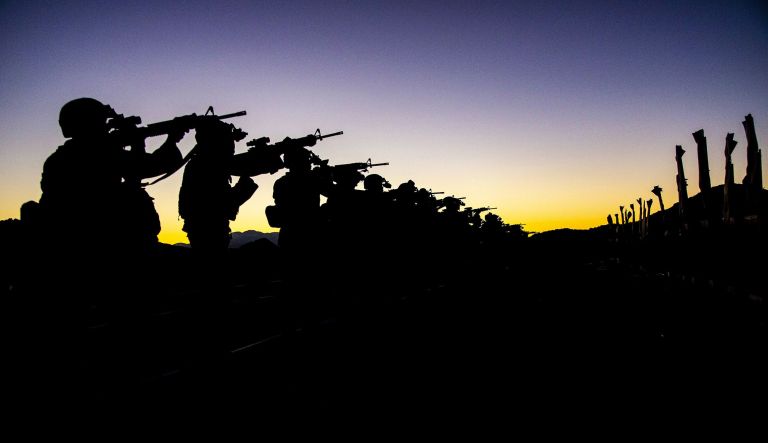 Marines with Combat Logistics Battalion 4, 3rd Marine Logistics Group, qualify for Combat Marksmanship Program tables 3-6 during Integrated Training Exercise 1-19 on Camp Wilson, Marine Corps Air Ground Combat Center Twentynine Palms, California, Oct. 17, 2018. CLB-4 Marines worked to qualify for the CMP tables in order to ensure combat readiness. ITX 1-19 is a large-scale Marine Air-Ground Task Force integration exercise in which CLB-4 Marines and Sailors train to respond quickly to any contingency by fully integrating with ground and air combat elements of the MAGTF.