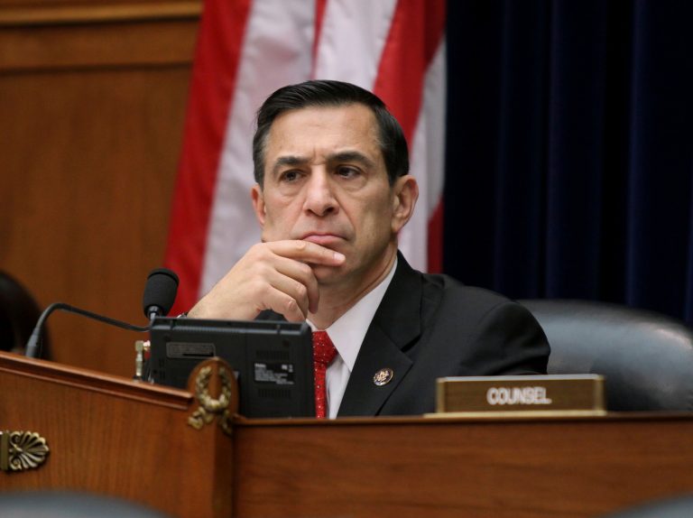 FILE - In this Feb. 5, 2014 file photo, Rep. Darrell Issa, R-Calif. listens during on Capitol Hill in Washington. As the Obama administration raced to meet its self-imposed deadline for online health insurance markets, security experts working for the government worried that state computer systems could become a back door for hackers. 