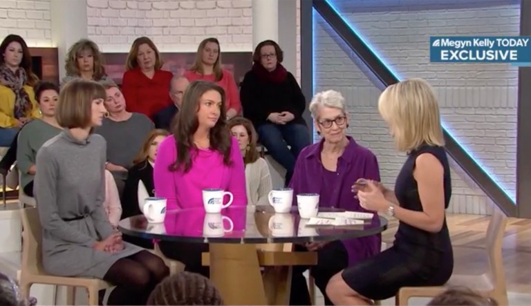 Megyn Kelly interviewed three women who accused Donald Trump of sexual misconduct before he was elected president. (Screenshot)