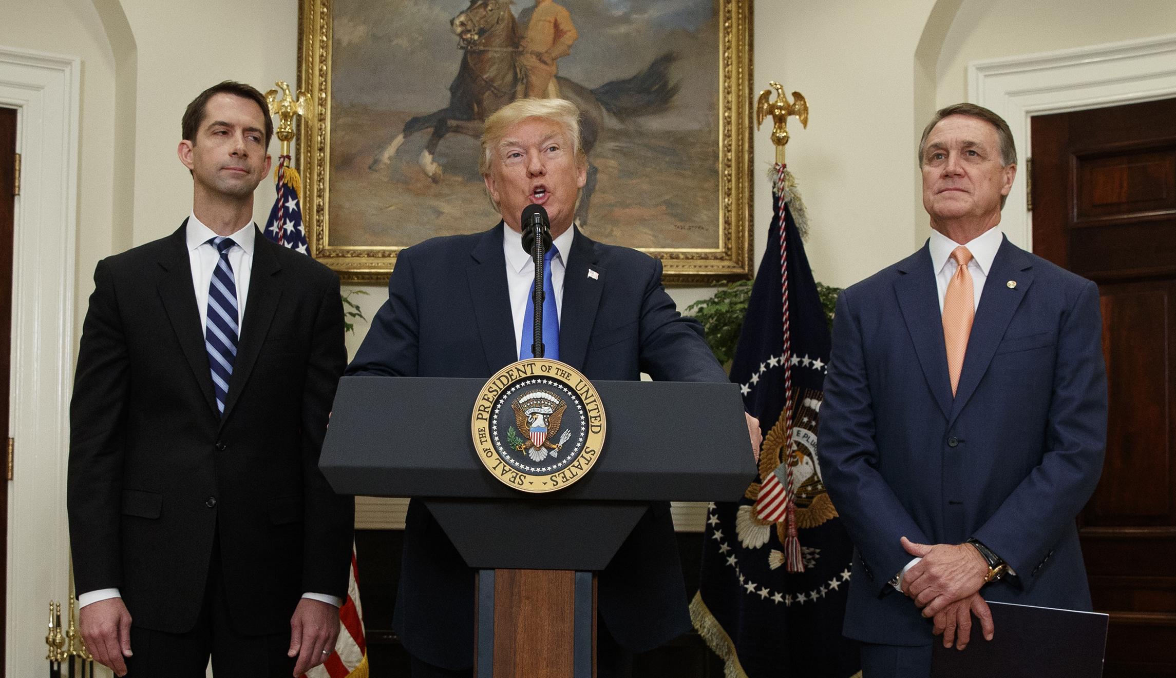 Tom Cotton, David Perdue say they ‘do not recall’ Trump comments on ‘shithole countries’