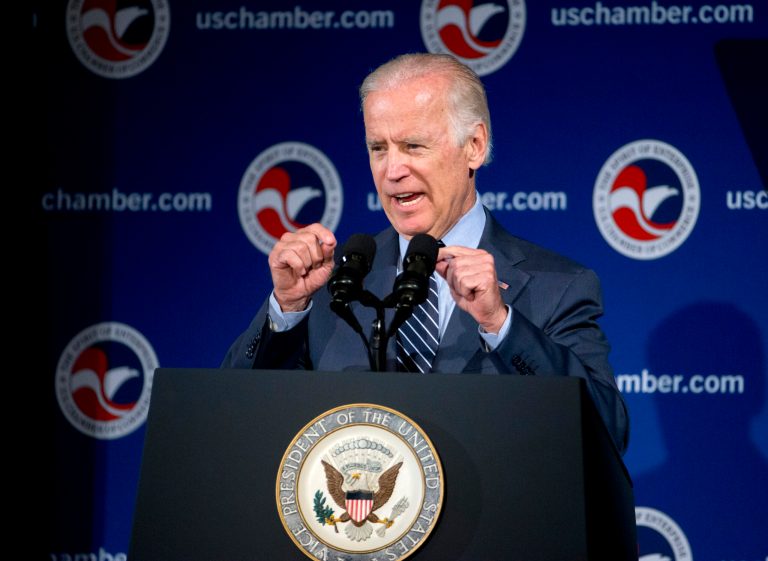 Vice President Joe Biden speaks at the first U.S.-Ukraine Business Forum co-hosted by the U.S. Chamber of Commerce and the Commerce Department, Monday, July 13, 2015, in Washington. (AP Photo/Manuel Balce Ceneta)