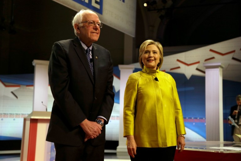 Hillary Clinton and Bernie Sanders are tied at 45 percent each, according to a new poll of the Silver State, conducted by the Washington Free Beacon and TargetPoint Consulting. (AP Photo)