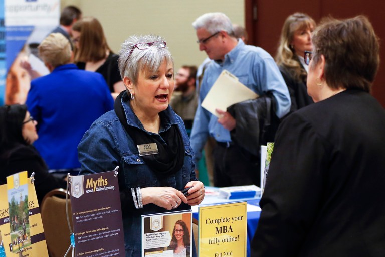 Economists had expected jobless claims, which are adjusted for seasonal variations, to edge up from 267,000 the previous week to 270,000. (AP Photo/Keith Srakocic)