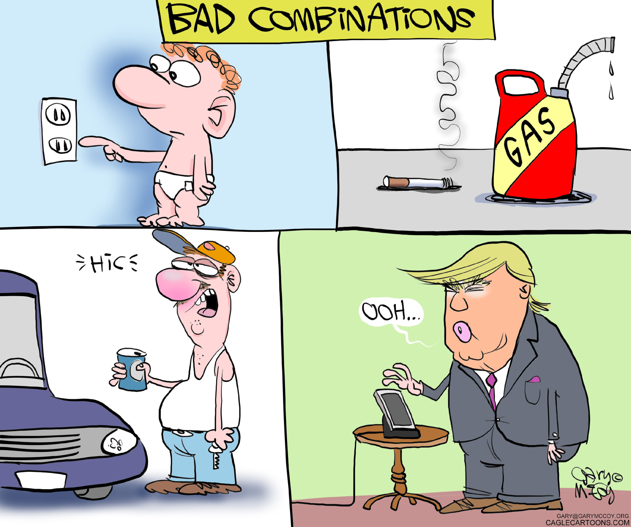 Editorial cartoon: Bad combinations