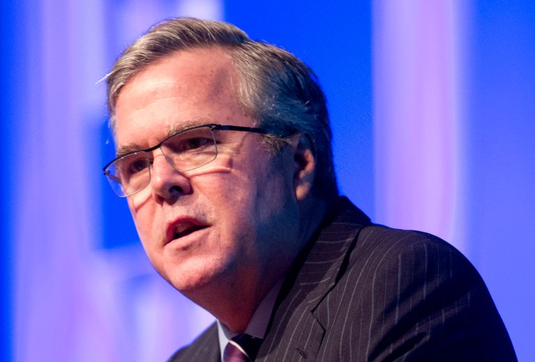 Former Florida Gov. Jeb Bush speaks in Hollywood, Fla. (AP/Wilfredo Lee)