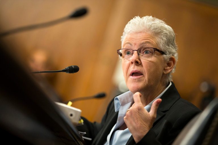 Beginning Thursday, EPA Administrator Gina McCarthy will address the domestic and international implications of the climate deal at the Council on Foreign Relations in Washington, the EPA announced Wednesday. (AP Photo/Evan Vucci, File)