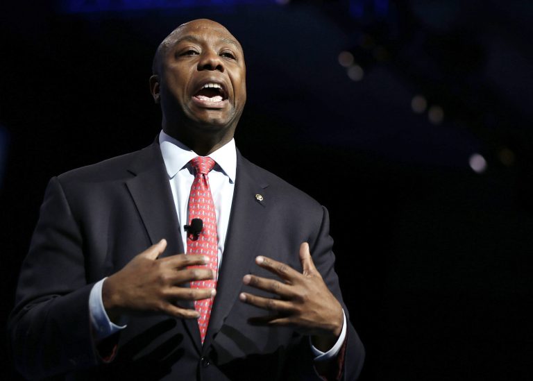 Sen. Tim Scott, R-S.C., said today he is âdisappointedâ in Senate Majority Leader Harry Reidâs âoffensiveâ comments about race made Friday during a call-in radio show in Nevada. (Alex Wong/Getty Images)
