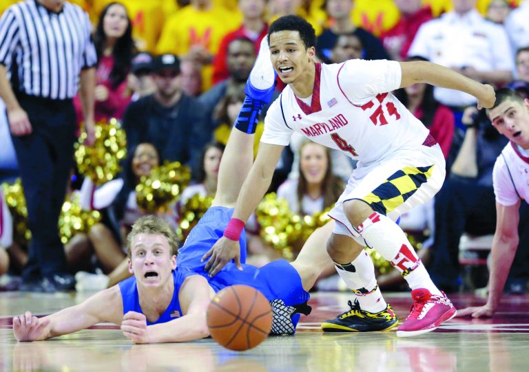 Patrick Semansky/AP
Seth Allen had eight turnovers Saturday against Duke but also scored 16 points, including the game-winning free throws for Maryland.