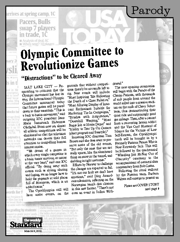 Olympics committee to revolutionize games.