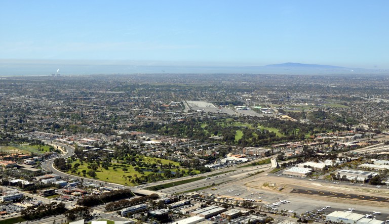 Joshua Recalde-Martinez is now the youngest person ever elected to the state committee, serving as the California Republican Party's Associate Delegate Representative. He has appeared on Fox News multiple times for his work to expose the professor at Orange Coast College in Costa Mesa, Calif. (town pictured above) who called President Trump's election 