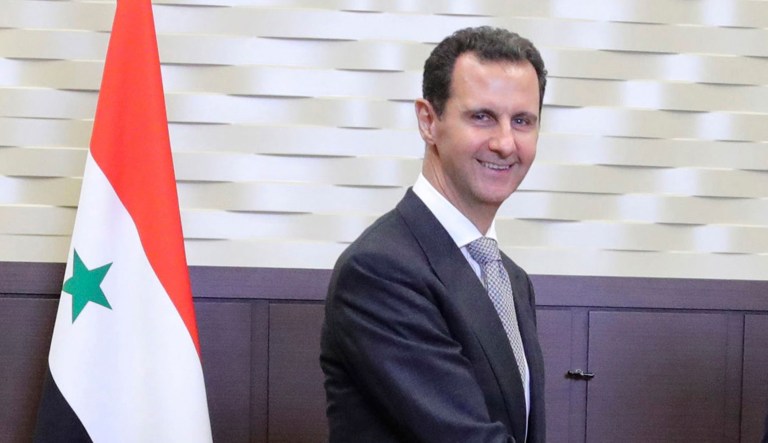 The White House said President Trump would not announce in advance any retaliatory actions his administration may take against Syrian President Bashar Assad's regime for its recent attacks on rebel-held areas where civilians also live. (Mikhail Klimentyev, Kremlin Pool Photo via AP)