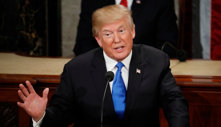President Trump during his State of the Union address to a joint session of Congress called for a policy on paid family leave. (AP Photo/Pablo Martinez Monsivais)