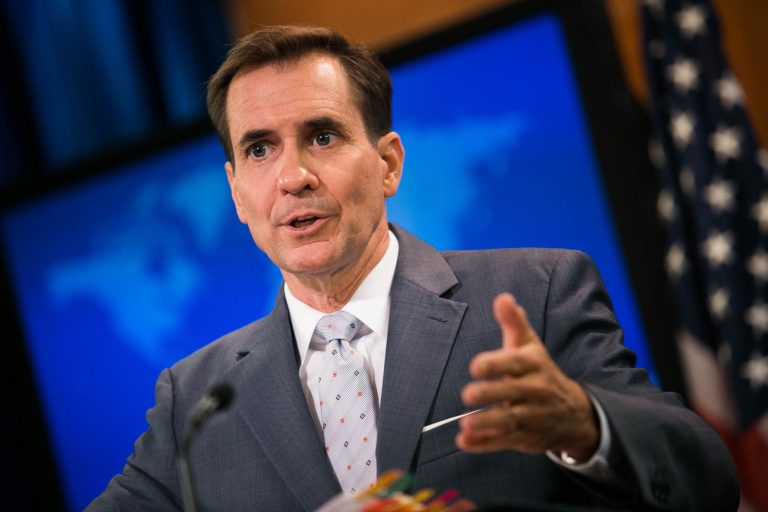 During a briefing on Wednesday, John Kirby said Russian troops stood to lose from the breakdown of the cease-fire deal in Syria. (Graeme Jennings/Washington Examiner)