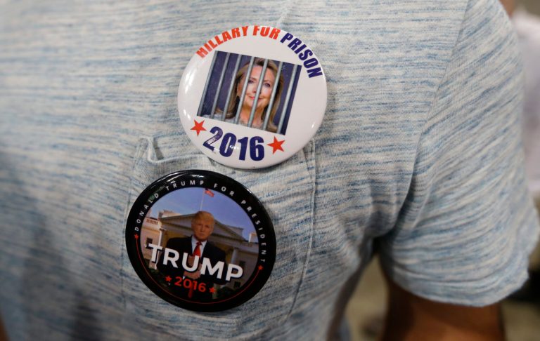 Hillary Clinton leads Donald Trump by 1 point among registered Missouri voters, 41-40, according to a new St. Louis Post-Dispatch/Mason-Dixon Polling & Research poll released Friday. (AP Photo)