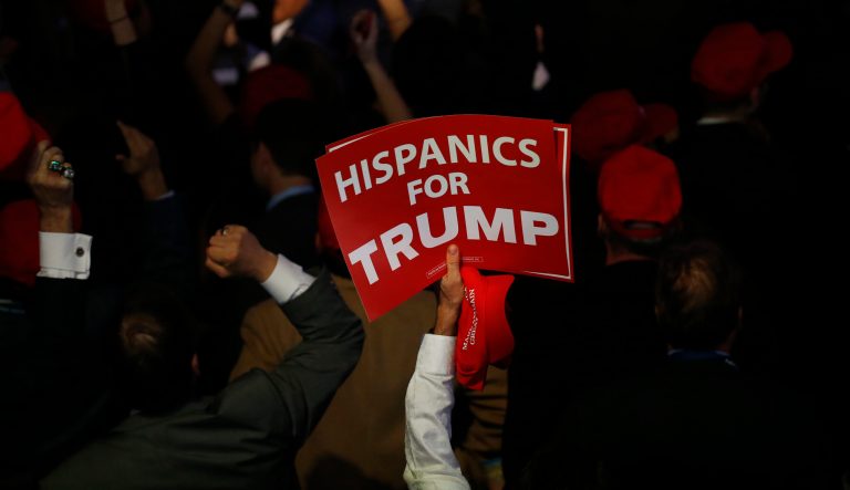During the 2016 presidential campaigns, the economy was the second-highest area of concern for Latinos. Immigration is ranked towards the bottom of top national issues for Latinos. It fell from the fourth- to the fifth-most important issue from 2014 to 2016. (Andrew Harrer/Bloomberg)