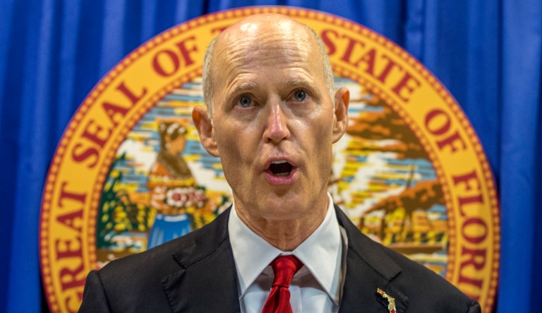 Gov. Rick Scott, R-Fla., is expected to sign a Florida Higher Education bill that will eliminate free speech zones and expand scholarship credit for residents. (AP Photo/Mark Wallheiser)