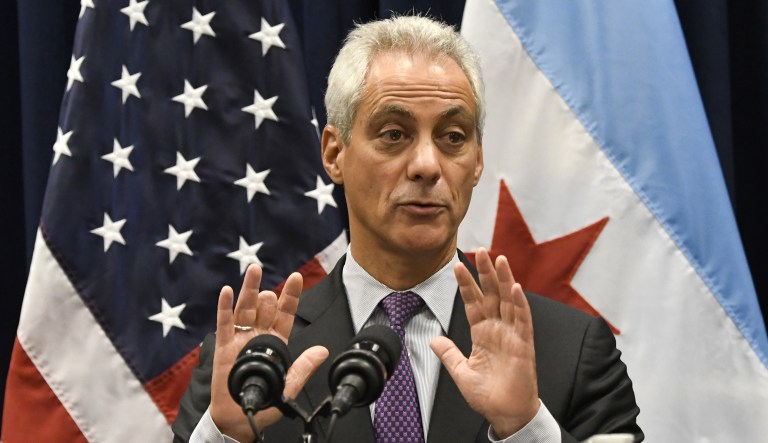 Chicago Mayor Rahm Emanuel said the city will sue the federal government in defense of its status as a so-called sanctuary city and against threats to withhold U.S. grant funds. (AP Photo/Matt Marton, File)