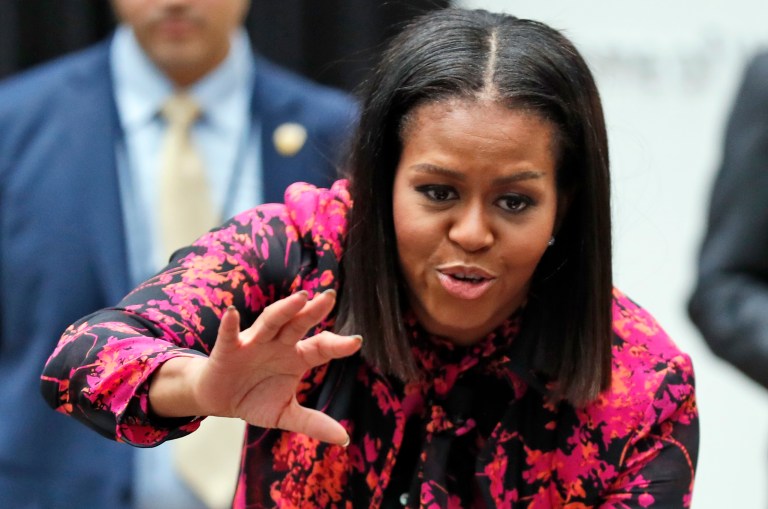 Michelle Obama's activism in food policy created significant controversy. (AP Photo/Alex Brandon)