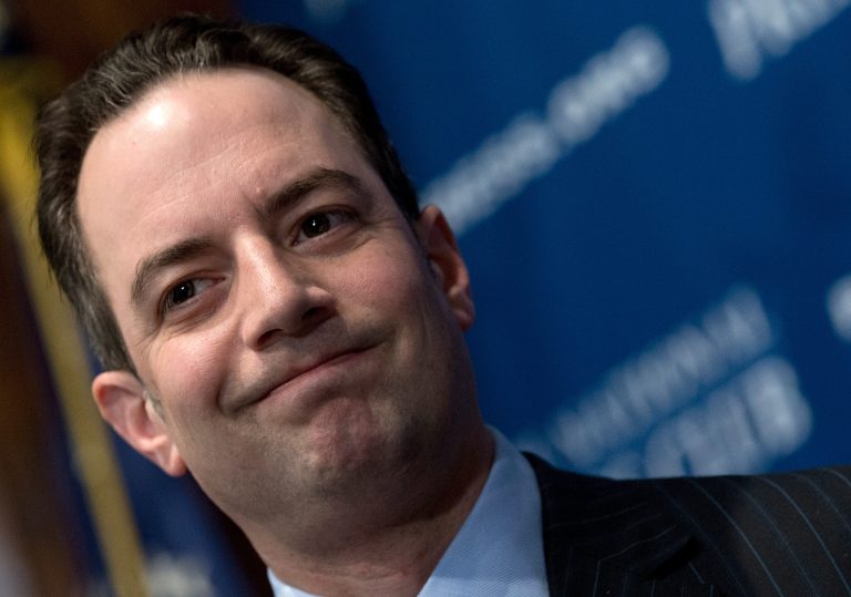 WASHINGTON, DC - MARCH 18:  Republican National Committee Chairman Reince Priebus speaks at the National Press Club March 18, 2013 in Washington, DC. During his remarks on a recent 