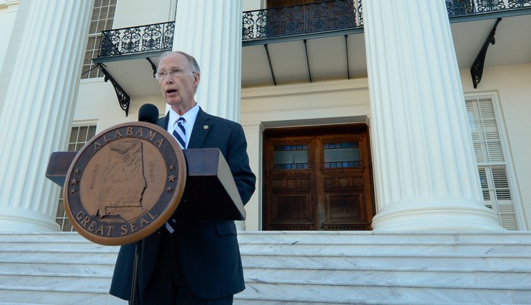 A hearing started on Monday morning in the Alabama House Judiciary Committee with a verbal presentation of an investigation that found Bentley used state law enforcement resources and intimidation to cover up his affair with an adviser. (Julie Bennett/AL.com via AP)