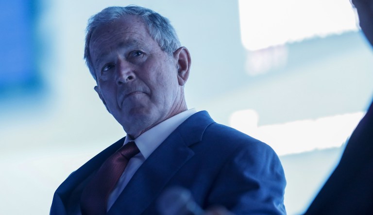 At a forum in New York City, Former U.S. President George W. Bush warned of the change in political discourse, which he said has been 