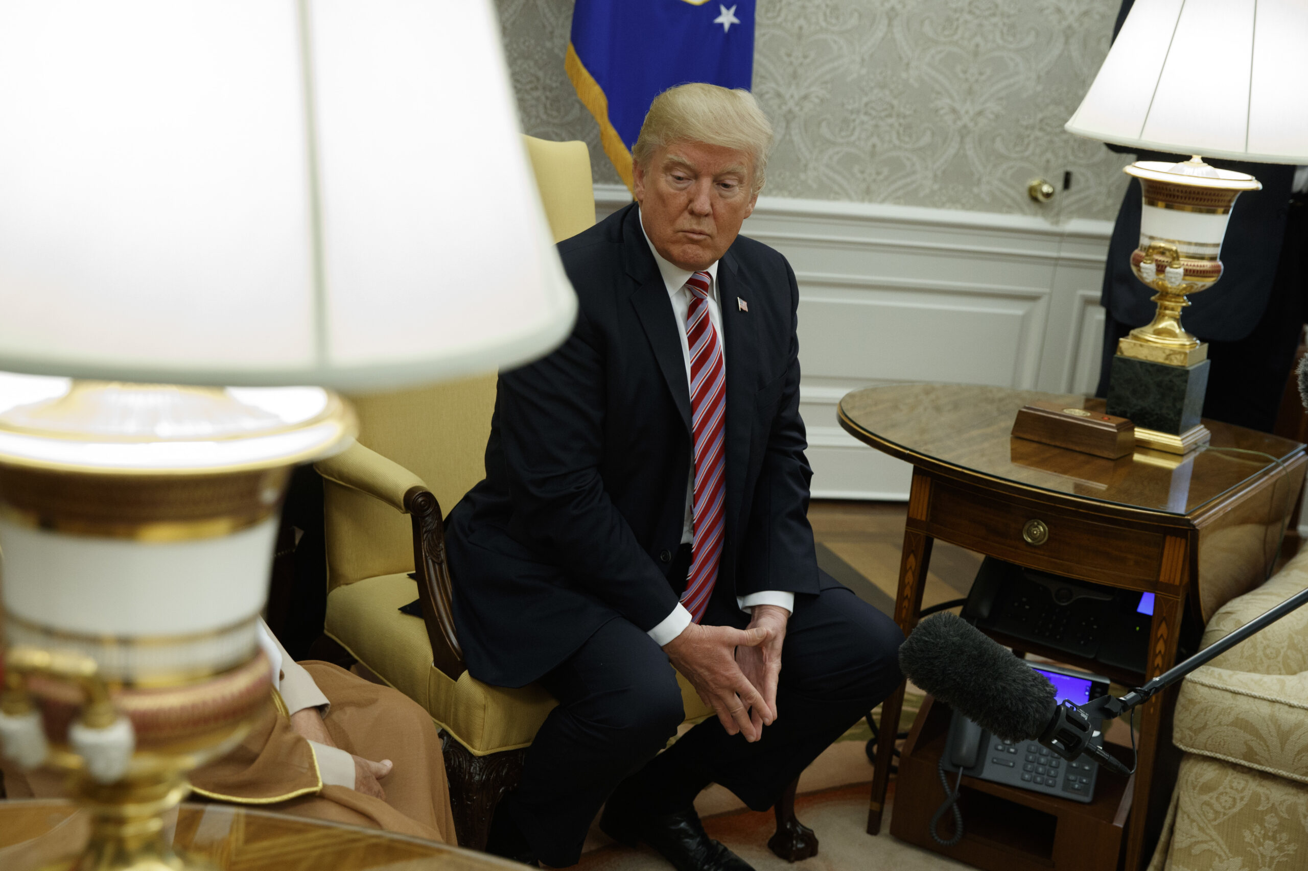 Trump avoids Oval Office, too formal, no TV