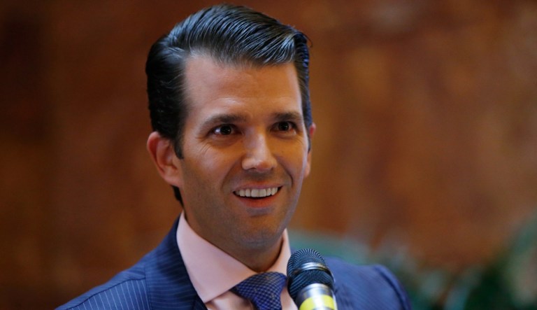 Donald Trump Jr. tweeted Tuesday night that he would give half of his daughter's candy and give it to 