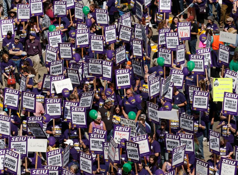 Millions of dependable Democrat voters in unions may stay at home on Election Day 2014. (AP File)