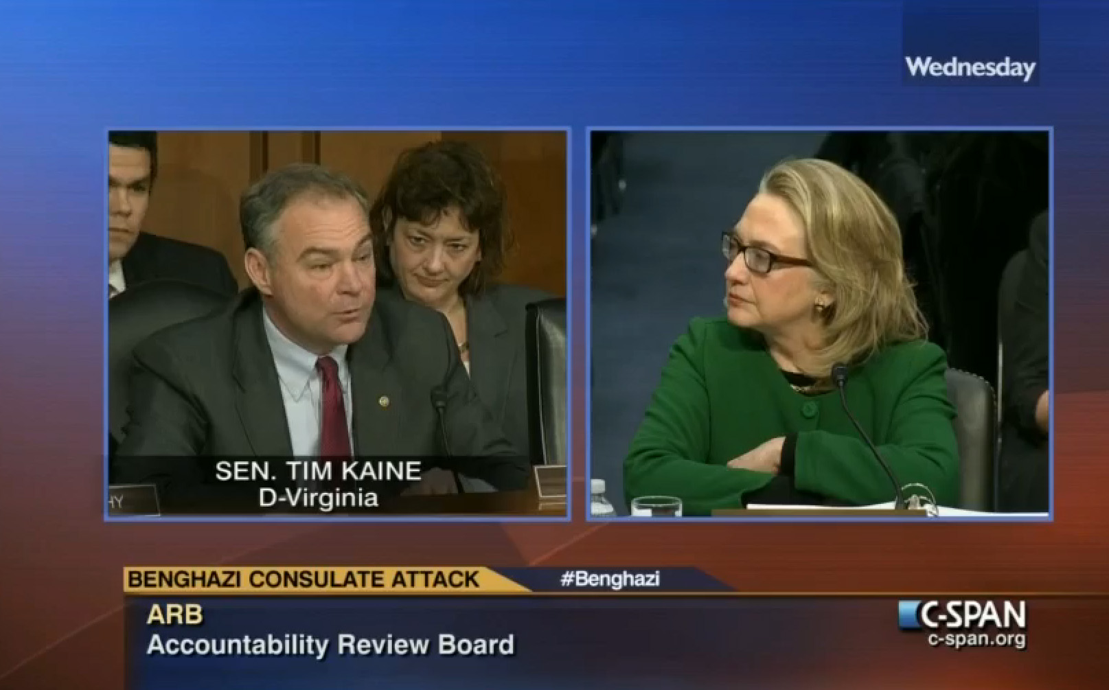 Flashback: When Kaine questioned Clinton on Benghazi