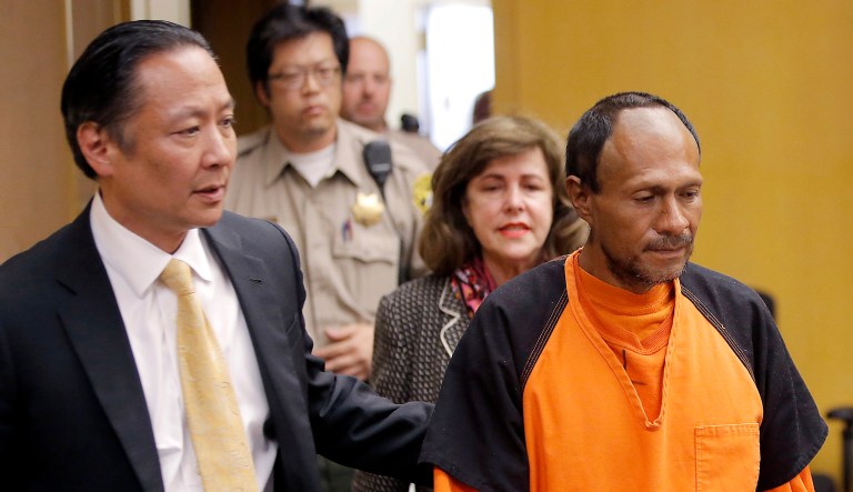 A handful of House Democrats voted in support of Kate's Law, a bill that increases the penalties for deported felons who return to the United States illegally. Juan Francisco Lopez-Sanchez, right, a suspect at the center of a national immigration debate, accidentally fired the shot that killed Kate Steinle on San Francisco's Pier 14. (Michael Macor/San Francisco Chronicle via AP, Pool, File)