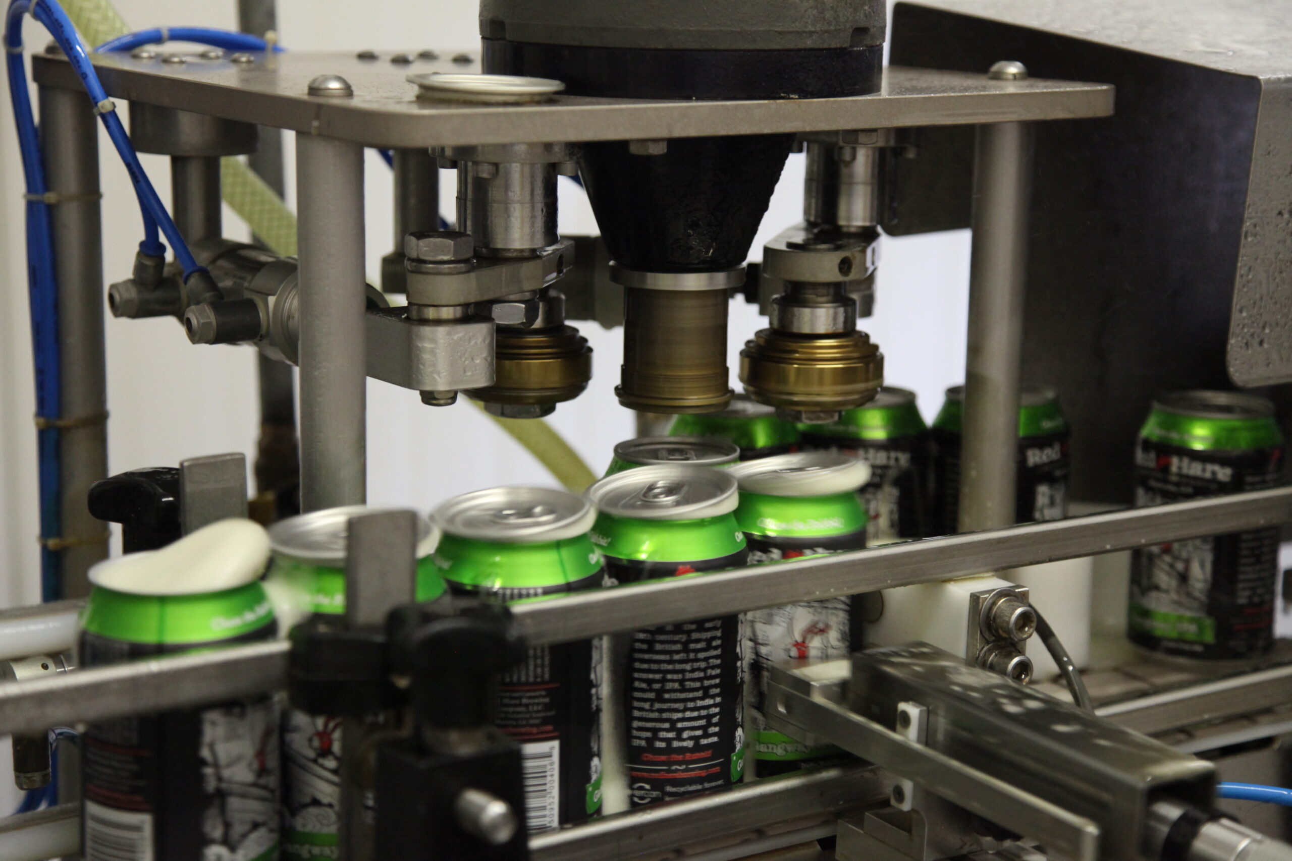 Beer packaged in almost completely recycled can