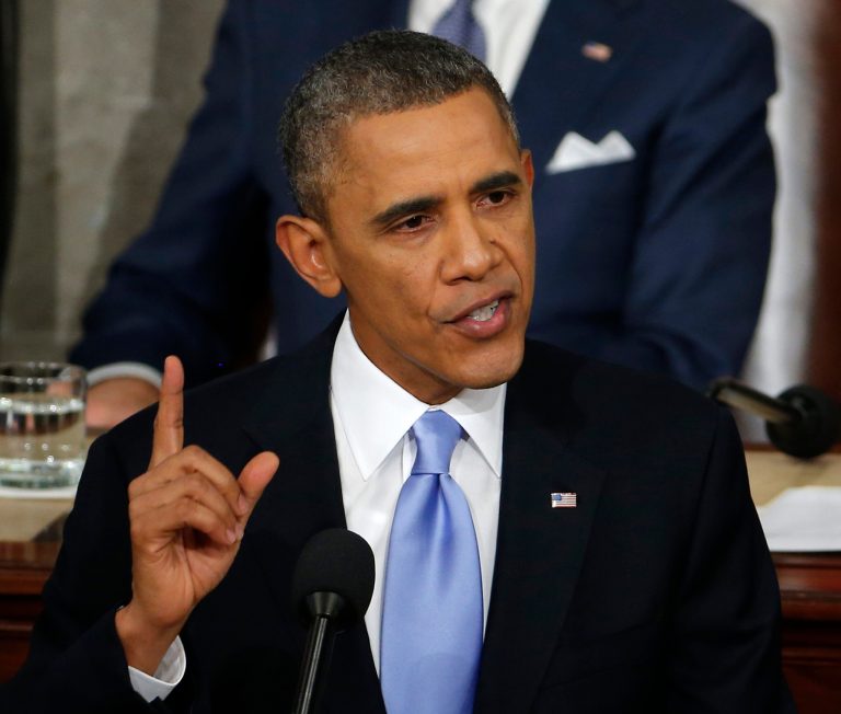 President Obama poked a little fun at certain state politicians who harbor presidential ambitions during a dinner he hosted at the White House Sunday night for the National Governors Association. (AP Photo)