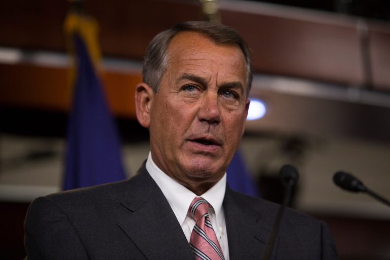 House Majority Leader John Boehner, R-Ohio, at a press conference on Thursday, said that the Obama Administration should authorize a more active American role in Iraq. (Examiner/Graeme Jennings)
