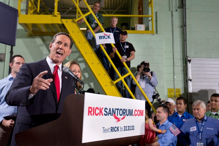While on the campaign trail, Rick Santorum will also play up his foreign policy credentials that he gained during his time in both the House and the Senate. (AP Photo)Â 