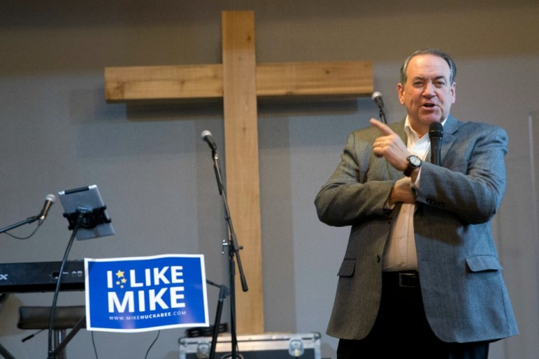 Former Arkansas Gov. Mike Huckabee tweeted on Friday that the snowstorm that's shut down the Capitol region and closed the government didn't make federal workers any less productive than usual. (AP Photo)
