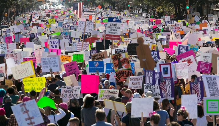 The Women's March has positioned itself as an organ of the progressive movement. (AP)